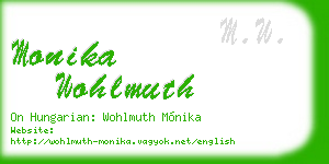monika wohlmuth business card